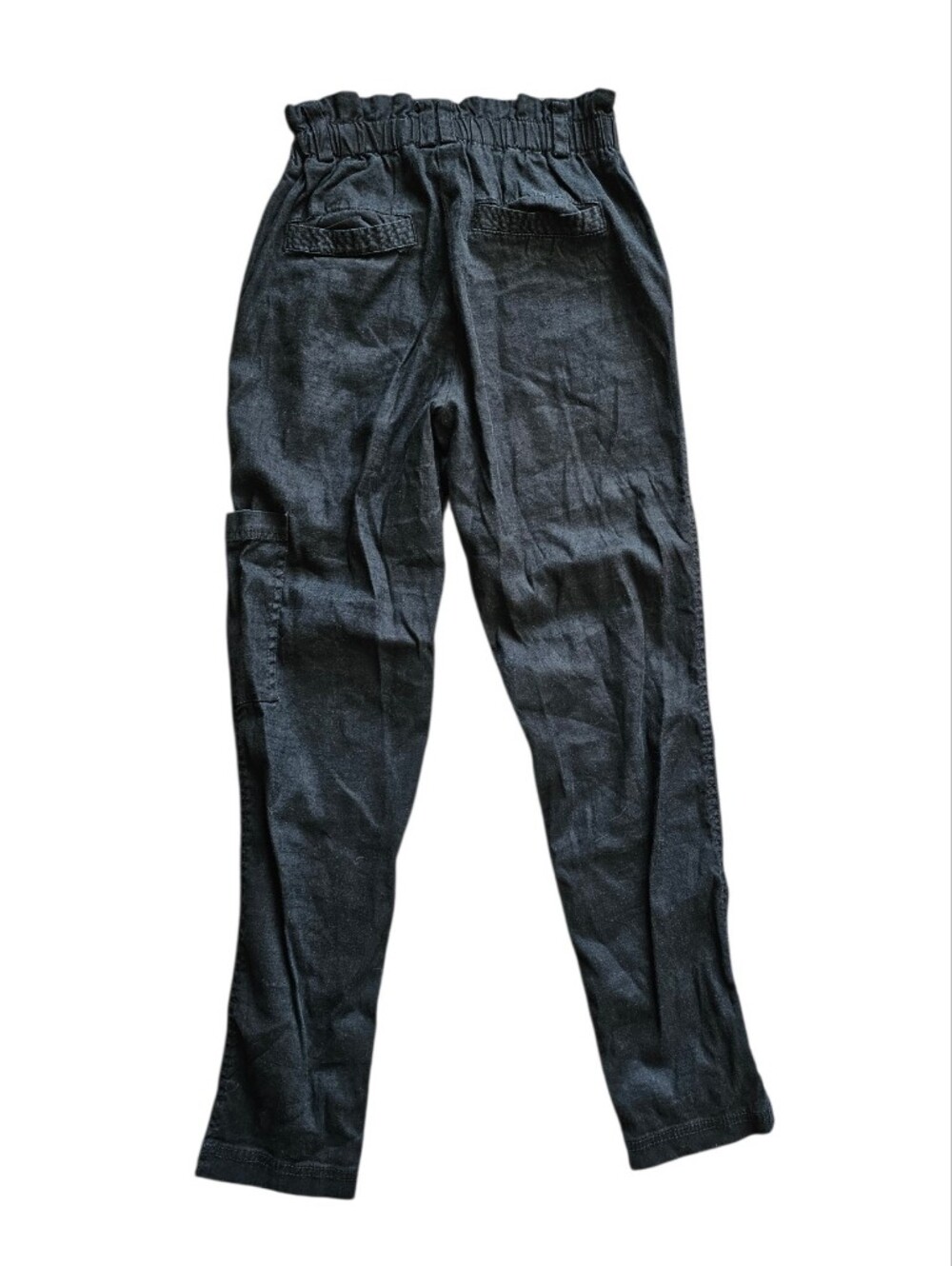 Anthropologie Elevenses Dark Denim Cargo Utility Pants Size Small - Picture 3 of 6